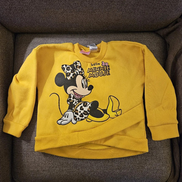 Disney Junior Minnie Mouse Yellow Sweatshirt Size 4 - Picture 1 of 4
